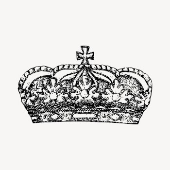 Royal crown drawing, vintage illustration | Free Vector - rawpixel