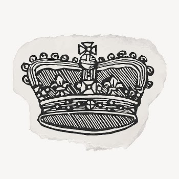 Royal crown ephemera ripped paper | Free Vector Illustration - rawpixel