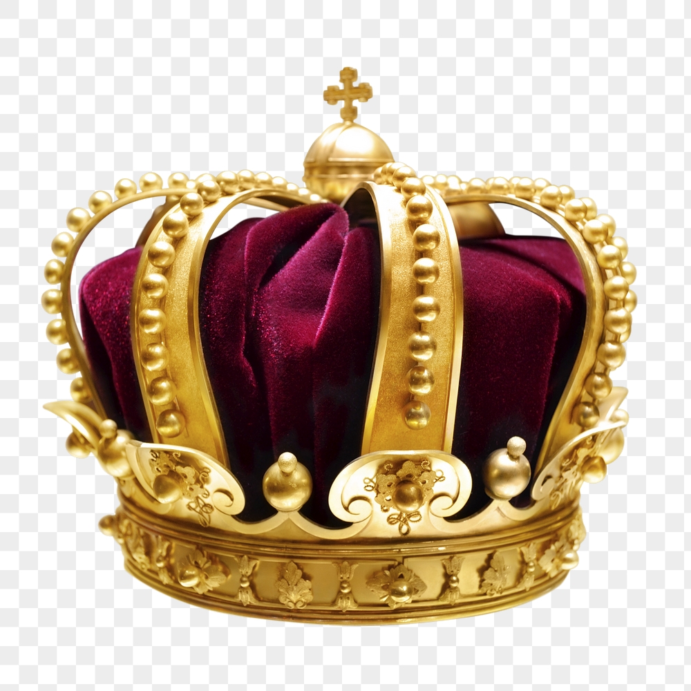 Royal crown png sticker, gold | Free PNG - rawpixel