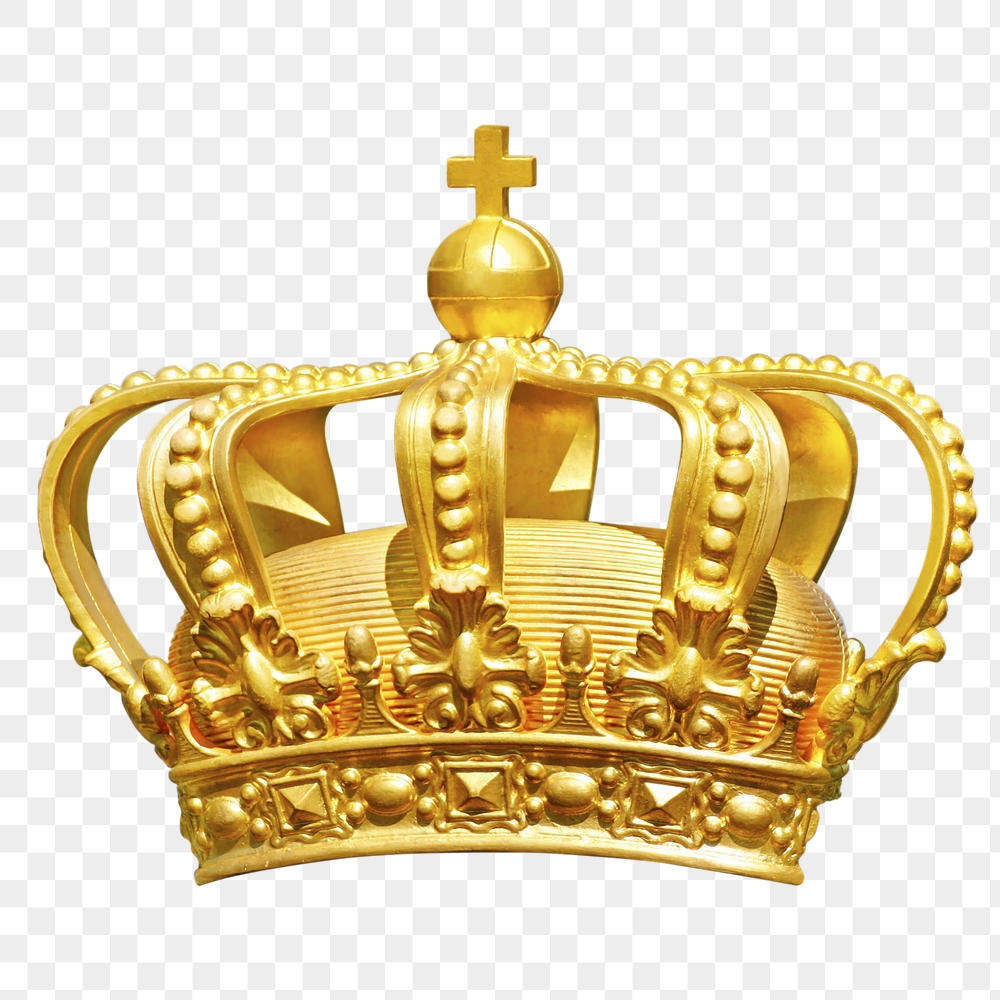 Royal crown png sticker, gold | Free PNG - rawpixel