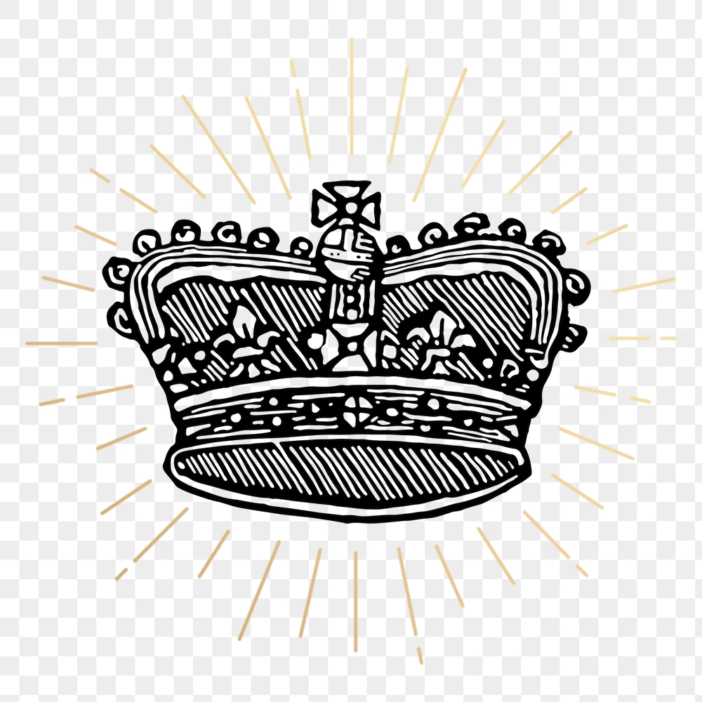 Royal crown png sticker, vintage | Free PNG Illustration - rawpixel