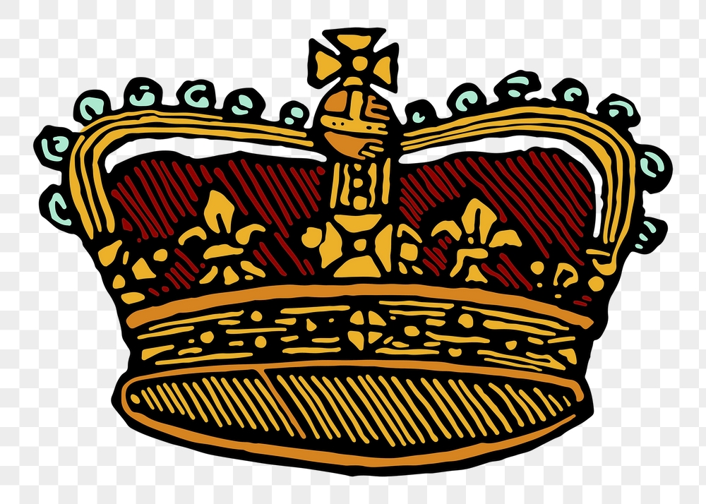 Royal crown png sticker, vintage | Free PNG Illustration - rawpixel