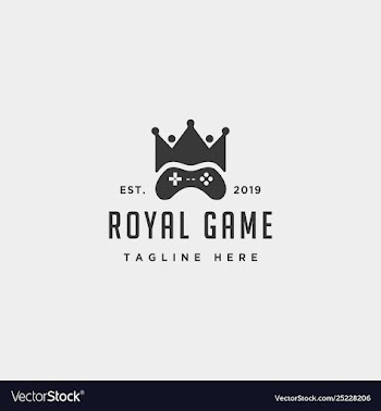 royal game logo design template concept controller