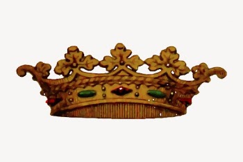 Royal gold crown clipart, vintage | Free Vector - rawpixel