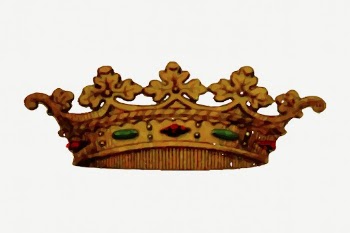 Royal gold crown collage element, | Free PSD - rawpixel
