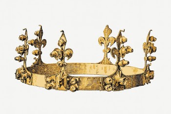 Royal gold crown collage element, | Free PSD - rawpixel