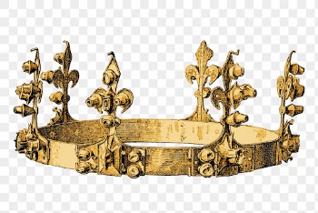 Royal gold crown png sticker | Free PNG - rawpixel