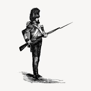 Royal guard clipart, vintage illustration | Free Vector - rawpixel
