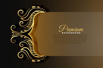 Royal invitation background in golden premium style Free Vector