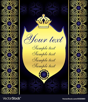 Royal Navy Blue Frame vector image