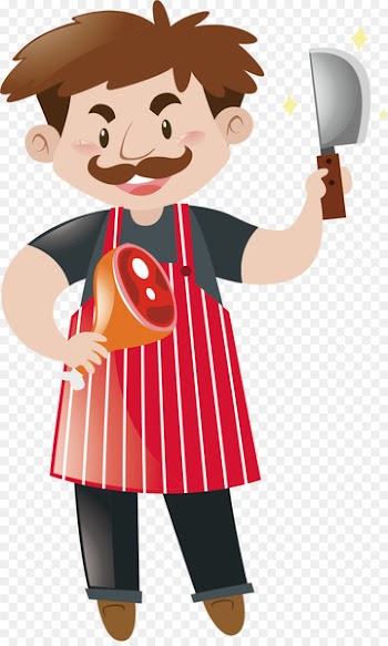 Royalty-free Chef Meat Illustration - Chop meat master 