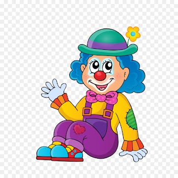 Royalty-free Clown Illustration - Vector color greeting clowns 