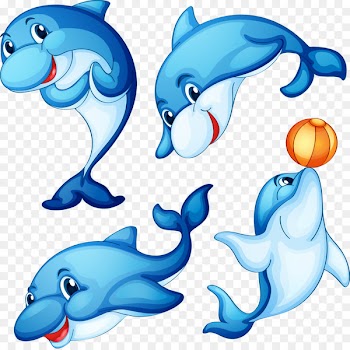 Royalty-free Dolphin Clip art - 4 kinds of action dolphin show vector 