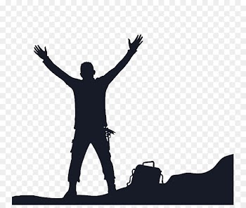 Royalty-free Drawing Clip art - Vector Backpackers summit battle silhouette 