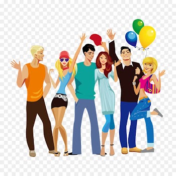 Royalty-free Euclidean vector Clip art - Vector happy group of people 