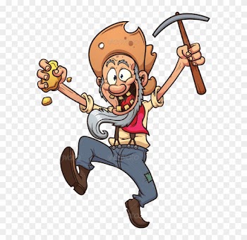 Royalty-free Gold Mining Cartoon - Gold Miner Clipart