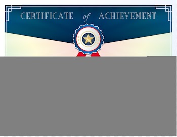 Royalty-free Illustration - Blue Certificate Template Clip Art 