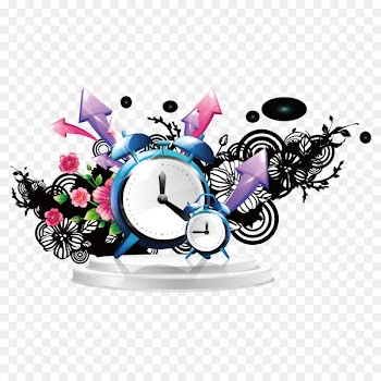 Royalty-free Illustration - Vector alarm clock and arrow 