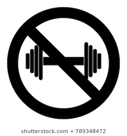 Royalty Free Stock Illustration of No Exercise Workout Symbol ...
