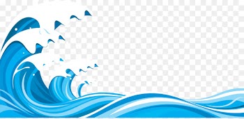 Royalty-free Wind wave Clip art - Vector Hand-painted blue waves 