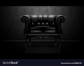  					Royalty vintage leather armchair on black backgrou vector image														