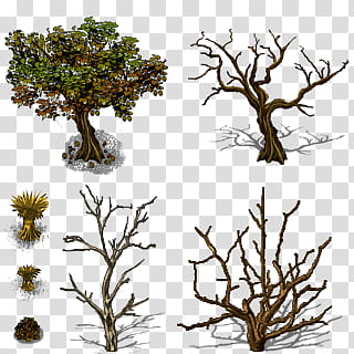 RPG Maker Autumn Theme, bare tree illustration transparent background PNG clipart