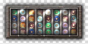 RPG Map Elements , assorted-color ball with brown wooden frame illustration transparent background PNG clipart