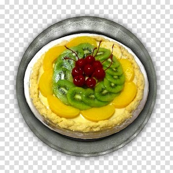 RPG Map Elements , cherries and sliced kiwi fruit pie transparent background PNG clipart