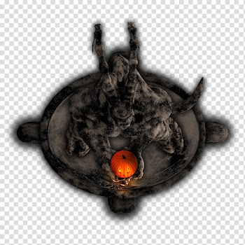 RPG Map Elements , devil holding pumpkin illustration transparent background PNG clipart