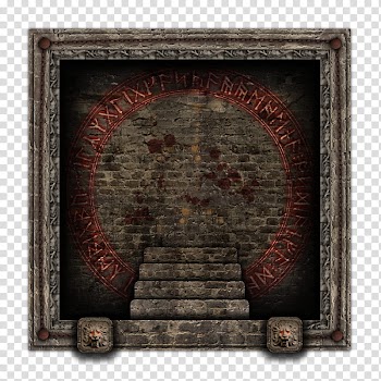 RPG Map Elements , gray concrete frame transparent background PNG clipart