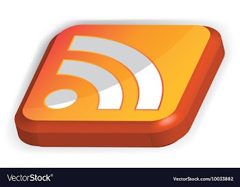 Rss 3d icon vector image