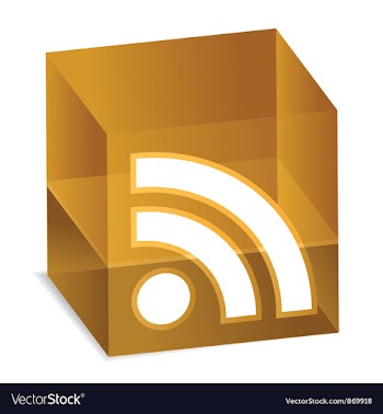 Rss button vector image