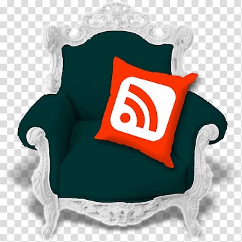 RSS icons, rss_aston, blue padded armchair with white wooden frame transparent background PNG clipart