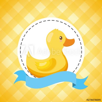 rubber duck decoration baby shower card