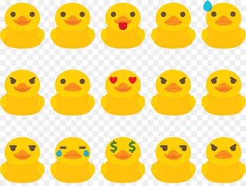 Rubber duck Emoji Emoticon - Duck look 