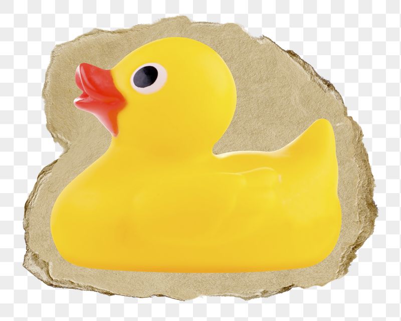 Rubber duck png ripped paper | Free PNG - rawpixel