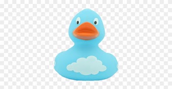 Rubber Duck With Clouds By Lilalu - Rubber Duck
