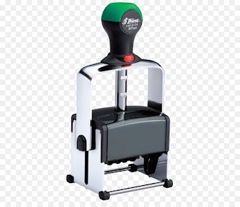 Rubber stamp Postage Stamps Printing Ink Engraving - shiny metal 