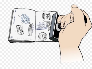 Rubber stamp Postage Stamps Seal Passport stamp - flights reservation and ticketing 