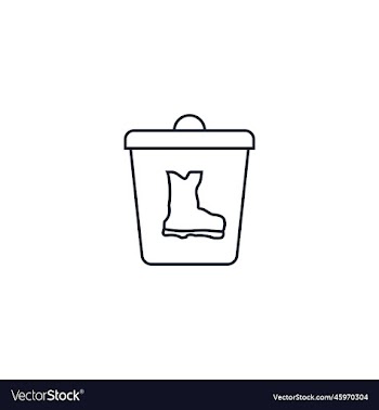 rubber trash creative icon from recycling icons