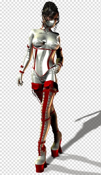 Rubbernurse white , female anime character illustration transparent background PNG clipart