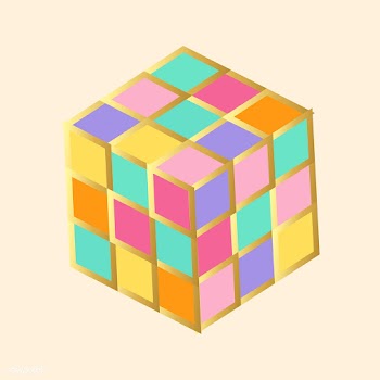 Rubik's cube in rainbow colors vector | Free stock vector - 515550