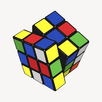 Rubik cube clipart, illustration vector. | Free Vector - rawpixel