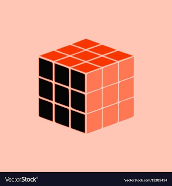 Rubik cube toy puzzle vector image