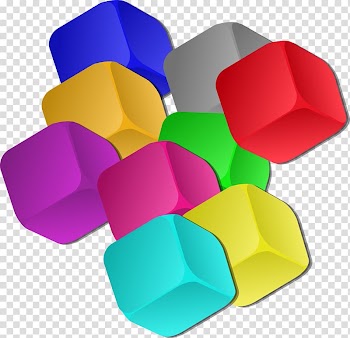 Rubik's Cube Shape , Colorful squares transparent background PNG clipart