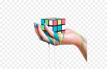 Rubiks Cube Art Printmaking Printing Surrealism - Color Cube 