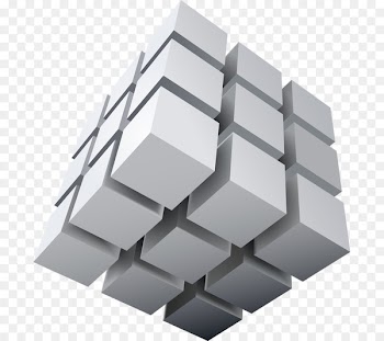 Rubiks Cube Three-dimensional space - White Cube 