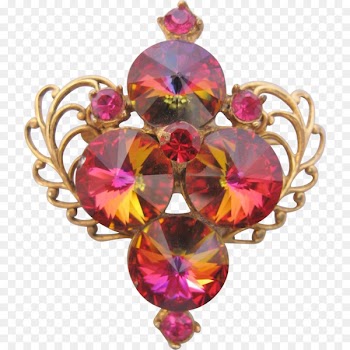 Ruby Brooches & Pins Jewellery Rhinestone - ruby 