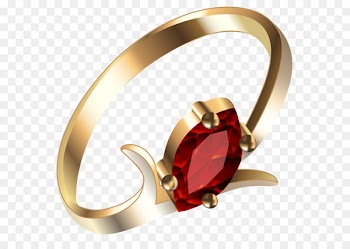Ruby Earring Clip art - Gold Ring with Ruby PNG Clipart 