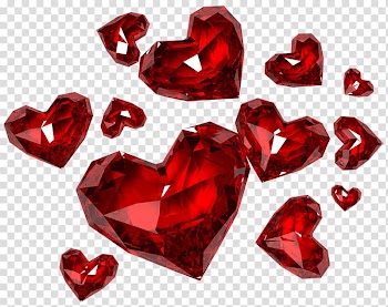 Ruby illustration, Heart Diamond , Diamond Hearts transparent background PNG clipart